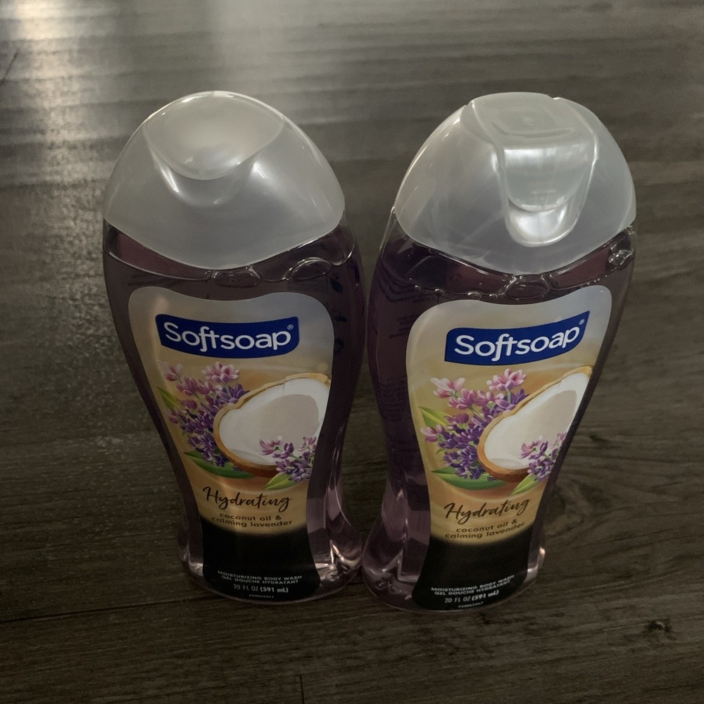 Softsoap Hydrating Coconut Oil & Calming Lavender Body Wash, 20oz. pack of 2 NEW